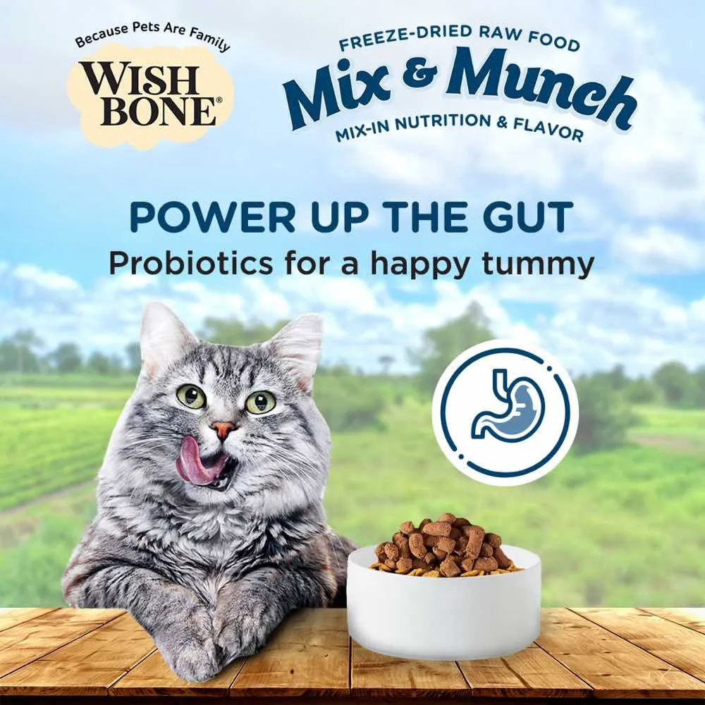 15% OFF: Wishbone Mix & Munch Chicken & Rabbit Grain-Free Freeze-Dried Raw Food Cat Food Topper 350g