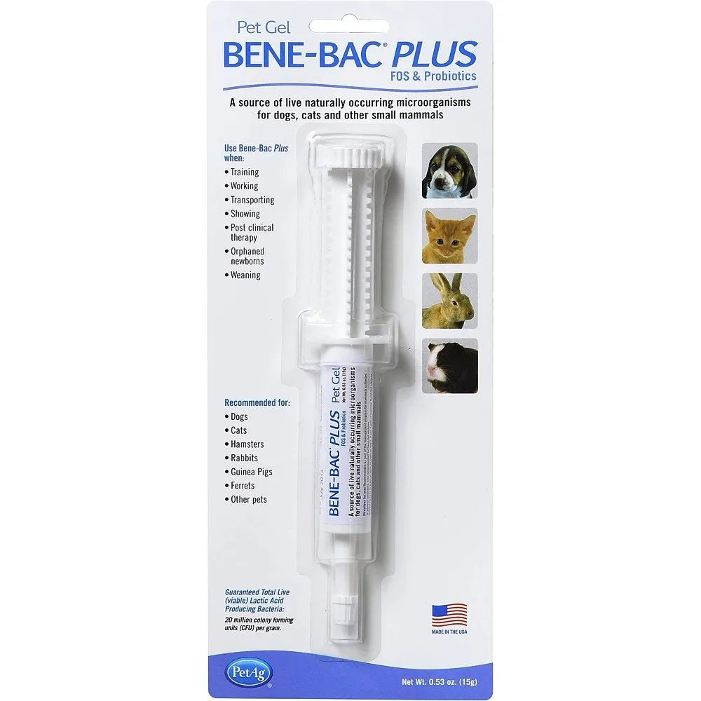 18% OFF: Bene-Bac Plus FOS & Probiotics Pet Gel Supplement Syringe 15g