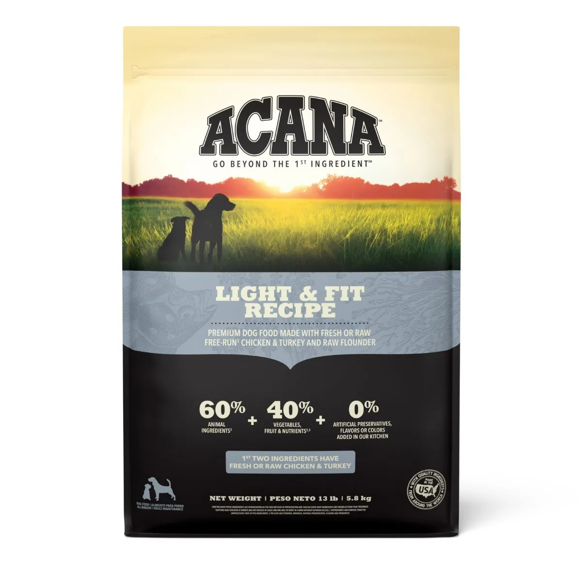 Acana Heritage Light & Fit Dry Dog Food 13lb