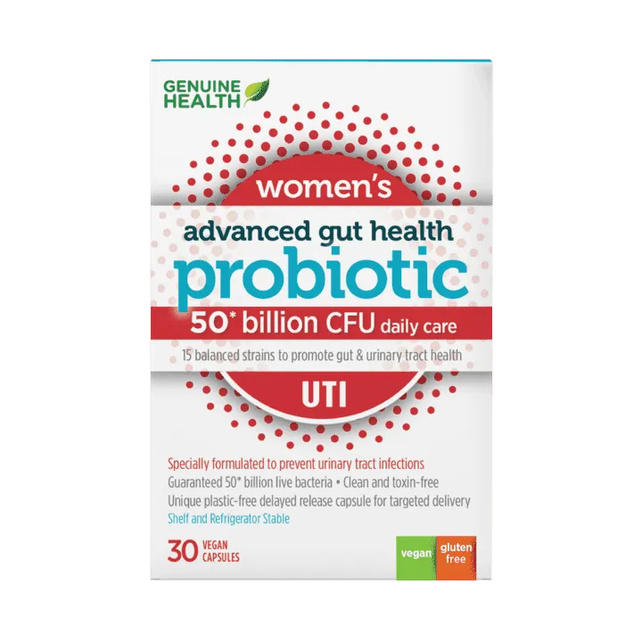 Advanced gut health - women probiotic 50 b cfu uti (ss) : 30 capsules