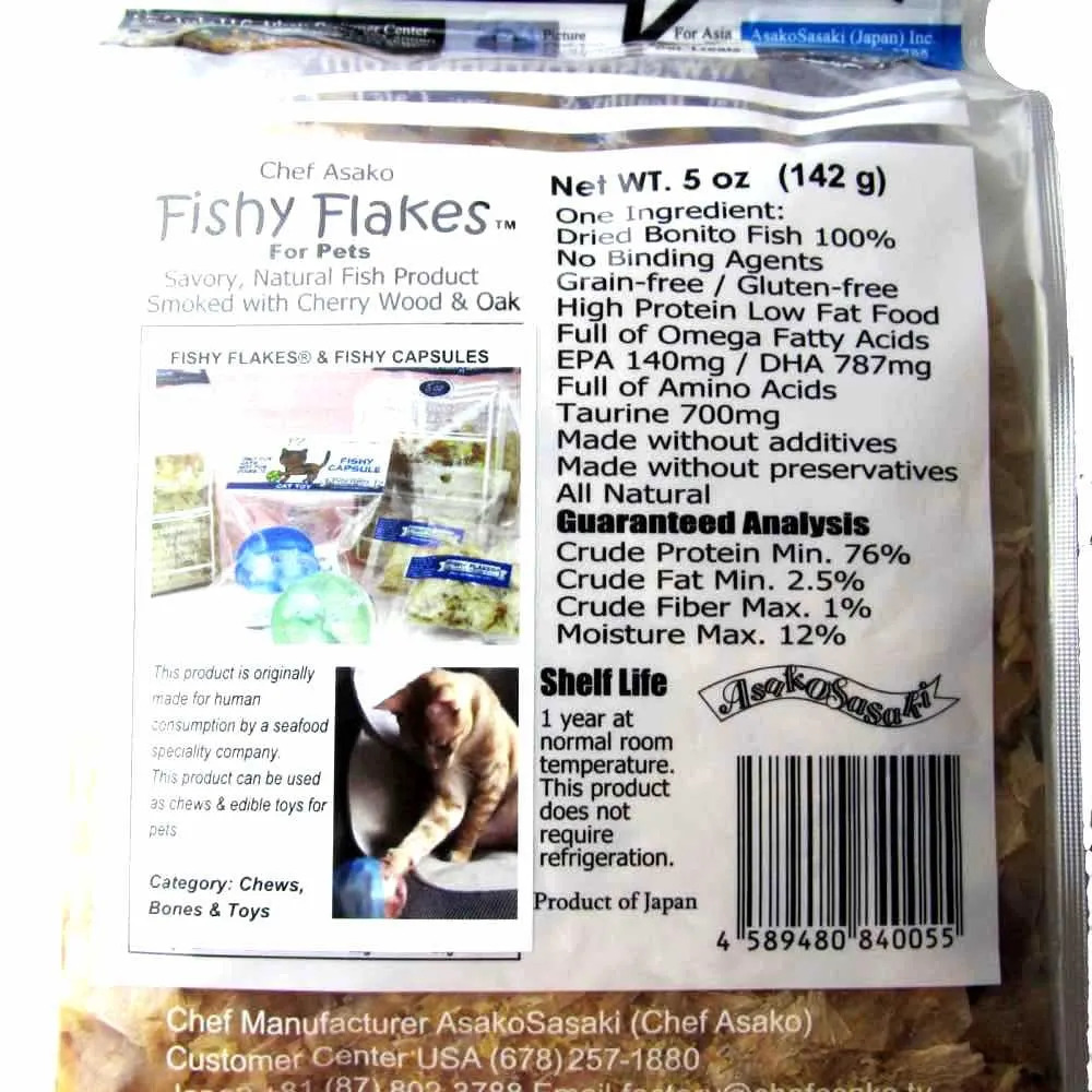 AsakoSasaki Fishy Flakes Dried Shaved Bonito Fish Pet Treats