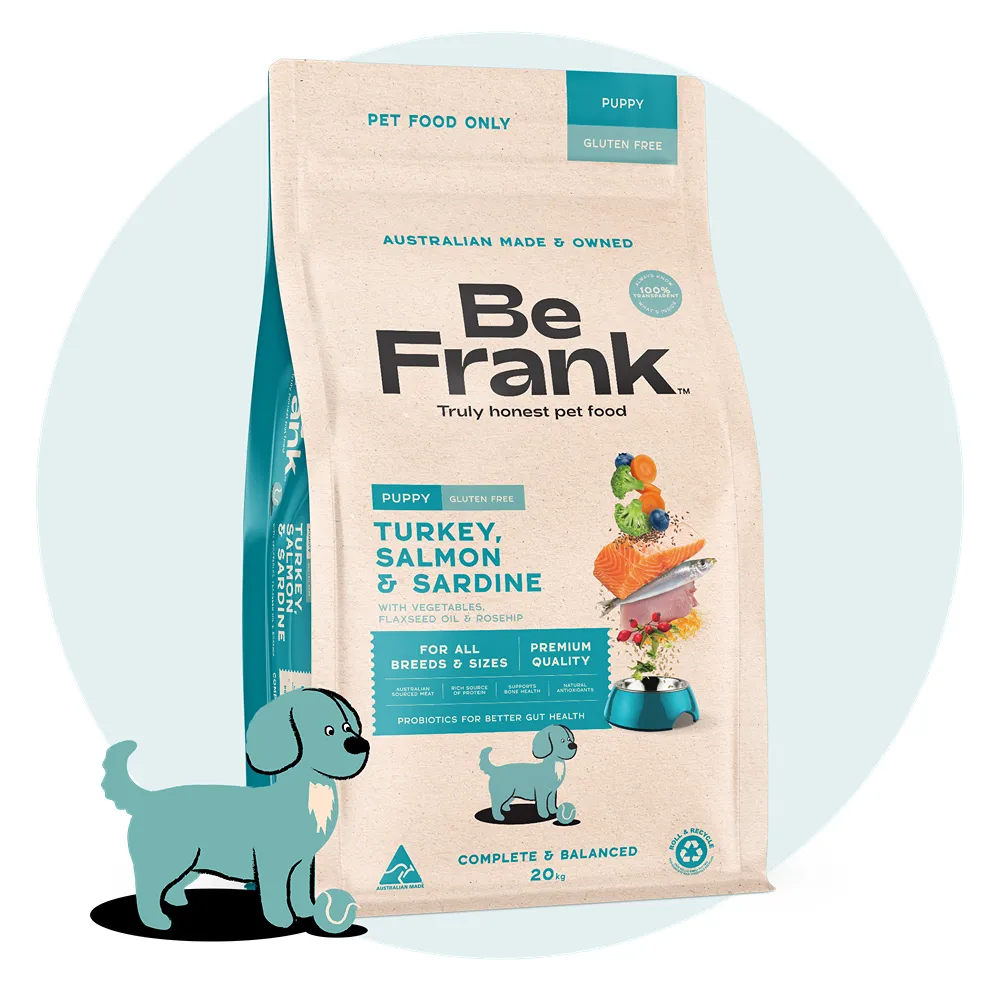 Be Frank Puppy Turkey, Salmon & Sardine Dry Dog Food