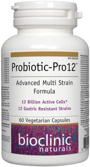 Bioclinic Naturals Probiotic-Pro12 60 Vegetarian Capsules