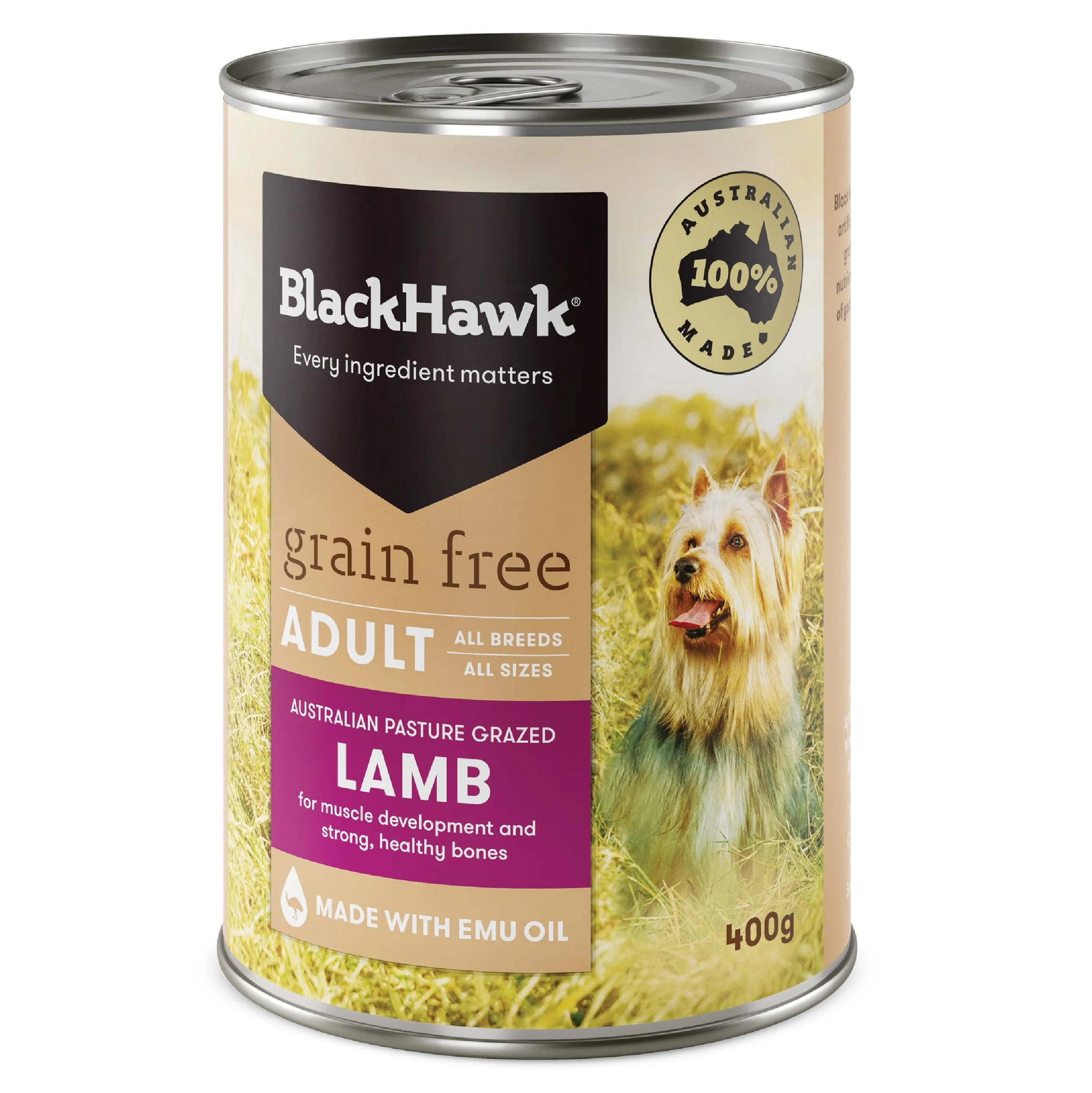 Black Hawk Grain Free Lamb Wet Dog Food 400g^^^