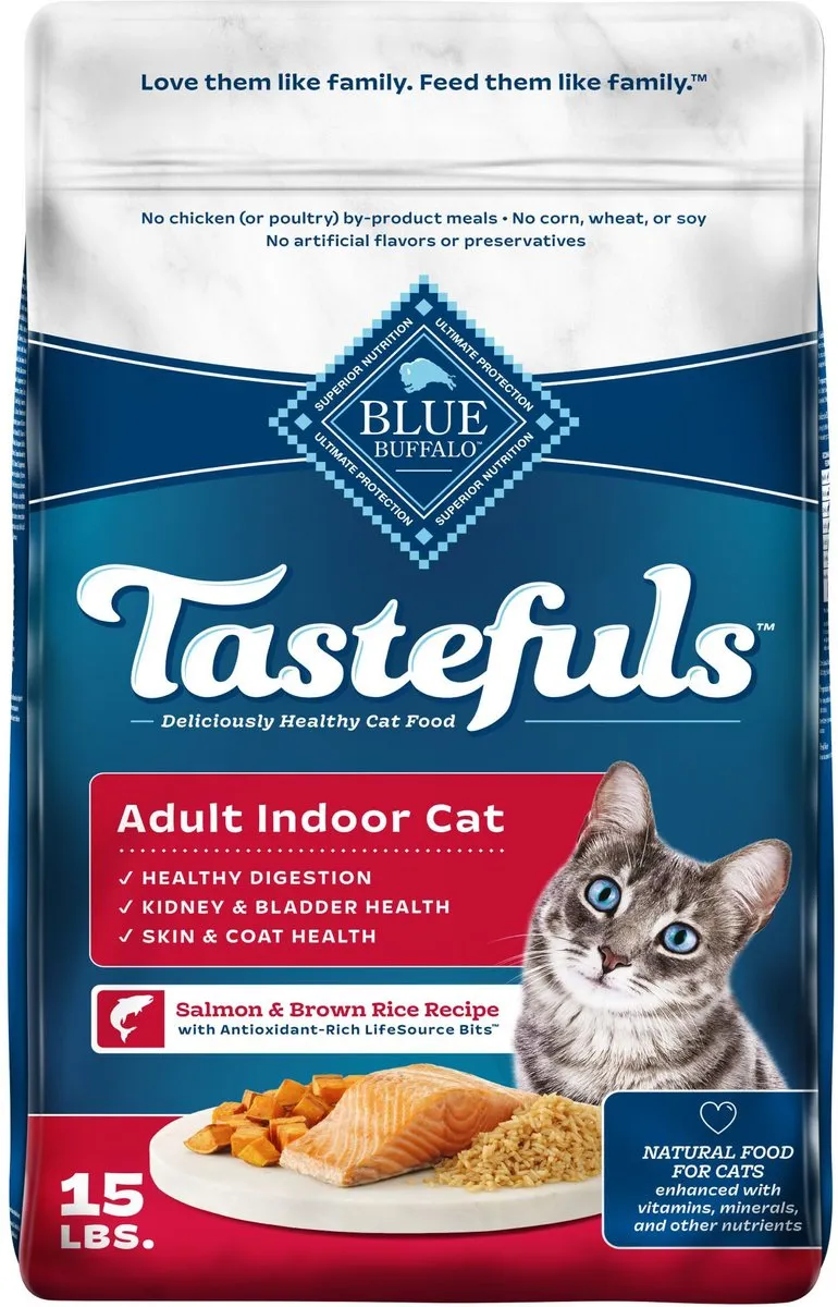 Blue Buffalo Tastefuls Indoor Adult Cat Salmon & Brown Rice Recipe Dry Food