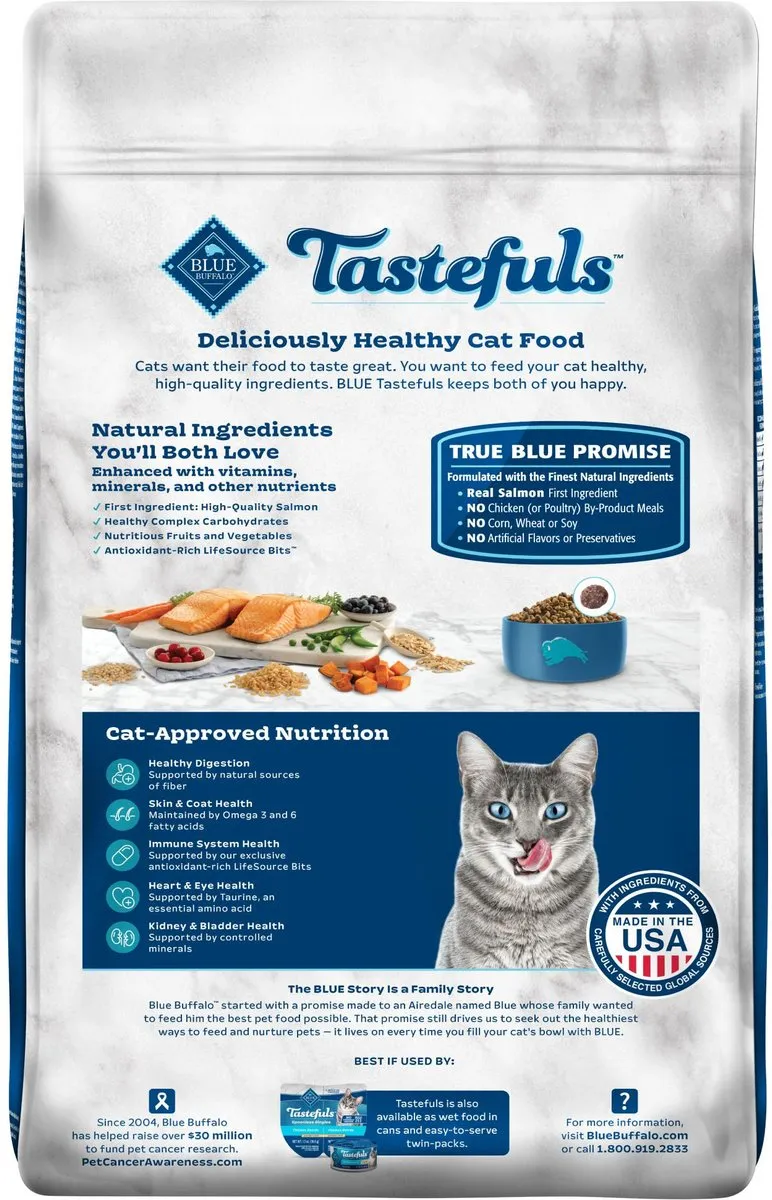 Blue Buffalo Tastefuls Indoor Adult Cat Salmon & Brown Rice Recipe Dry Food