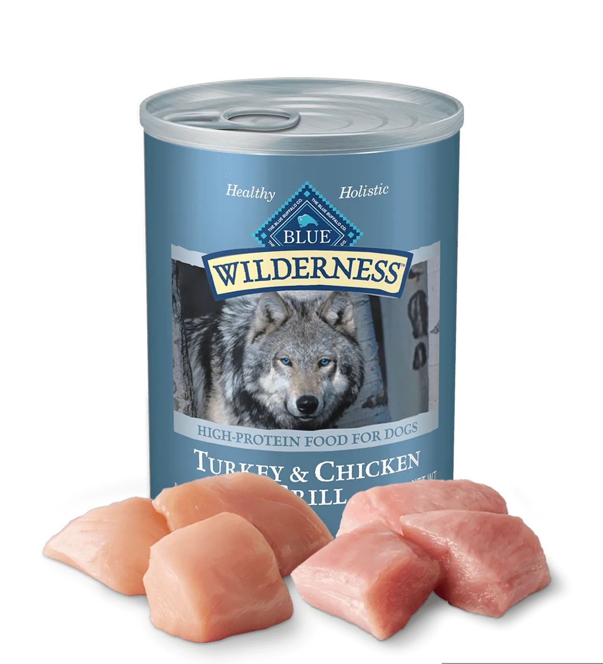 Blue Buffalo Wilderness Grain Free Canned Dog Food, Turkey and Chicken Grill Recipe (12x12.5 oz)