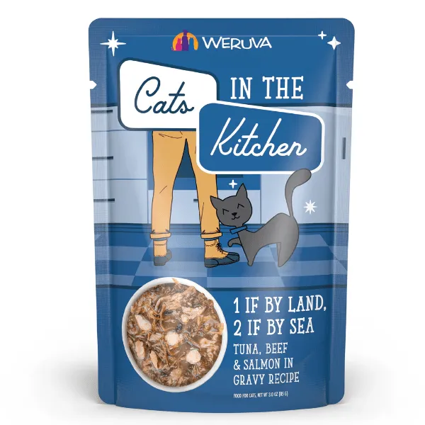 Cats in the Kitchen 1 if By Land, 2 if By Sea Pouch Cat Food