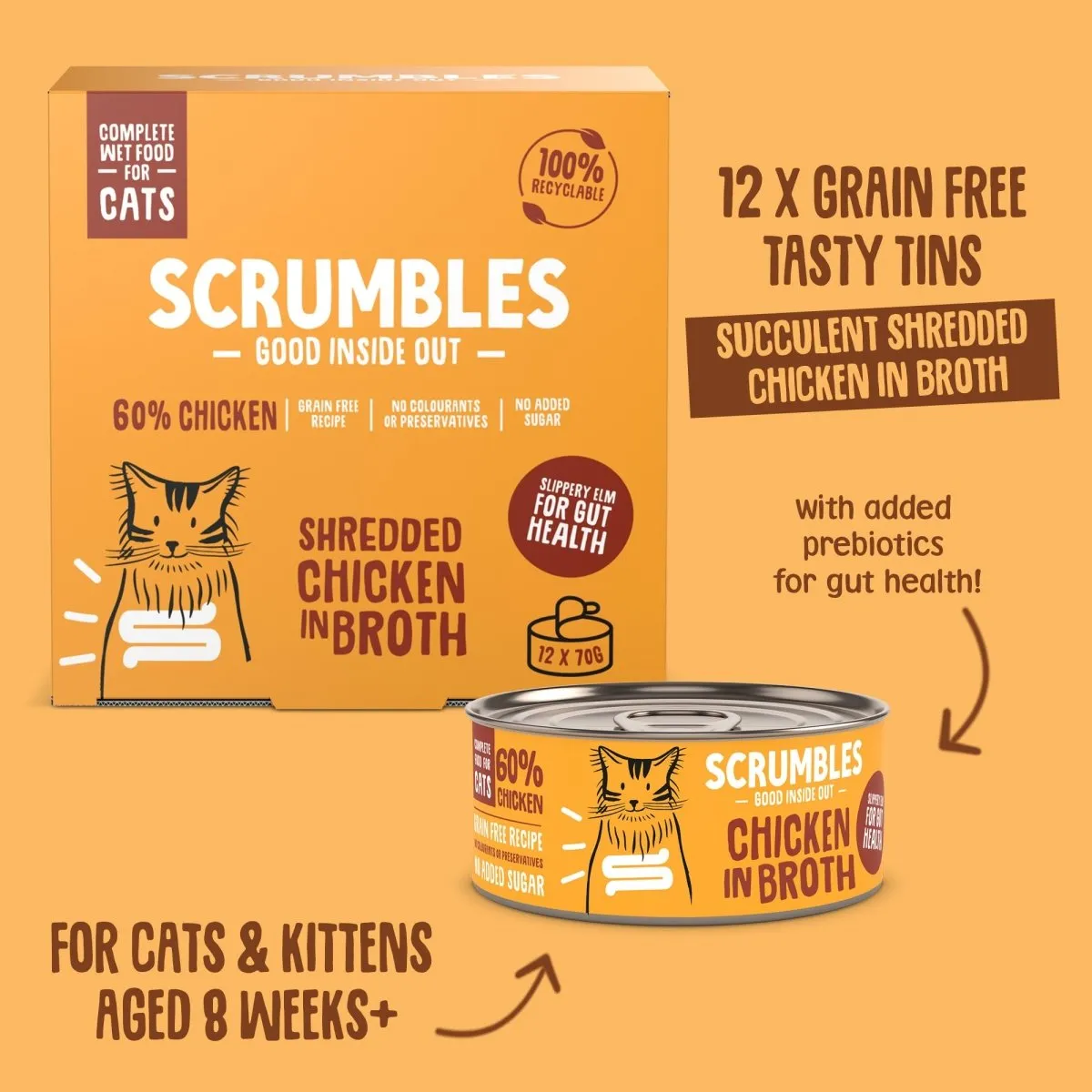 Chicken Shredded Cat Food In Broth