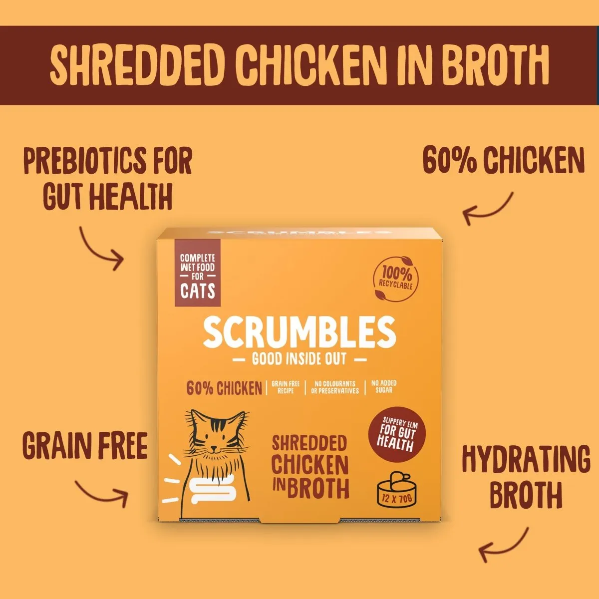 Chicken Shredded Cat Food In Broth