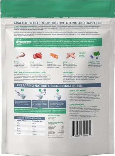 Dr. Marty Freeze Dried Nature's Blend Small Breed Dog Food