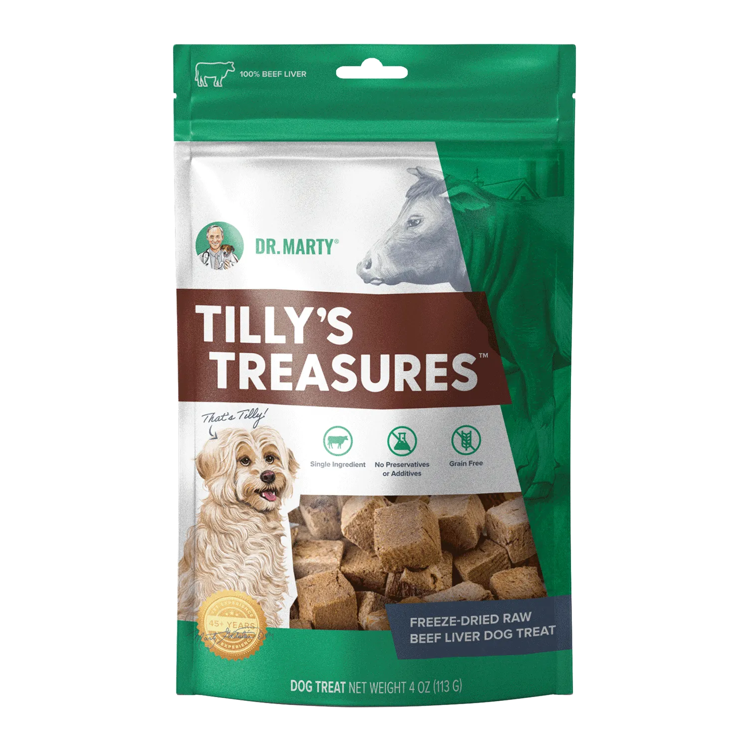 Dr. Marty Tilly's Treasures Beef Liver 4-oz, Dog Treat