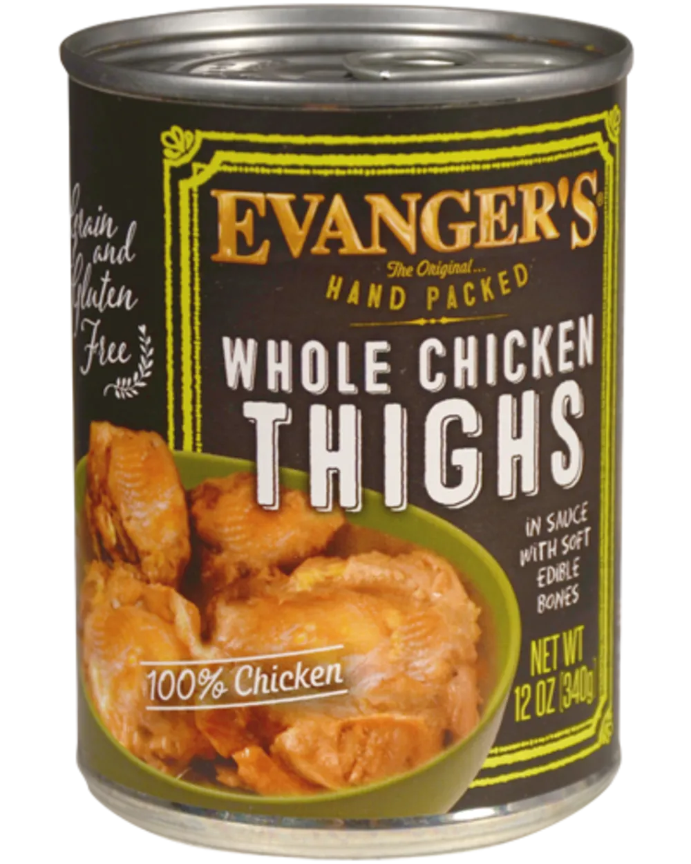 Evangers Super Premium Hand-Packed Whole Chicken Thighs Canned Dog Food