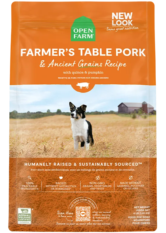 Farmer's Table Pork & Ancient Grains Dry Dog Food