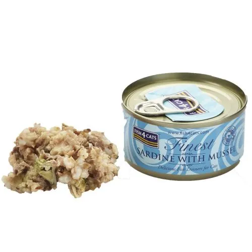 Fish4Cats Sardine with Mussel 70g