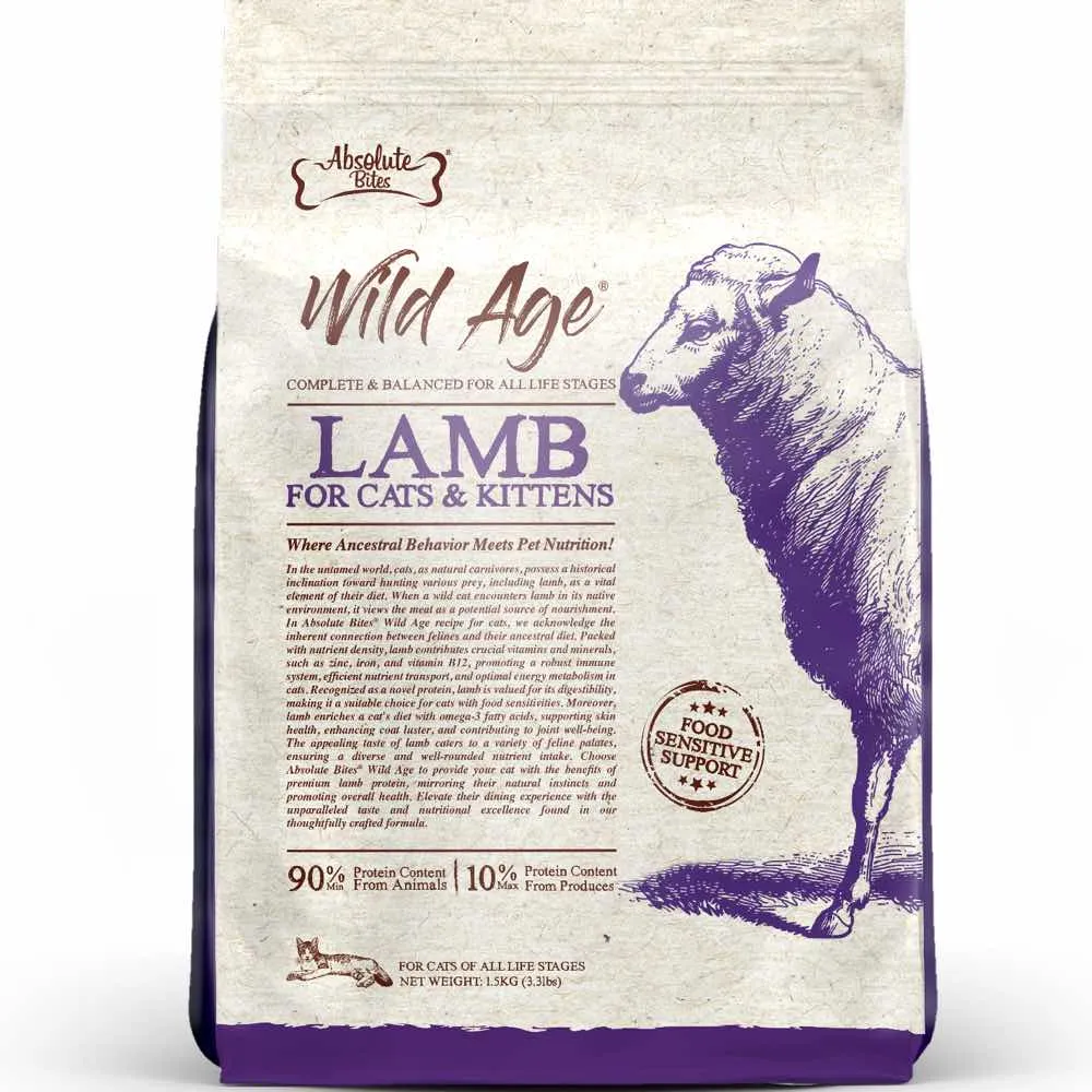 FREE SAMPLE (1 per order): Absolute Bites Wild Age Dry Cat Food