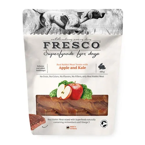 Fresco Real Rabbit Meat Treats with Apple and Kale