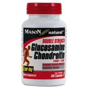 Glucosamine Chrondroitin Double Strength 1500/1200 3/Day Capsules, 100 Count