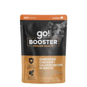 Go! Booster Immune Health Shredded Chicken   Salmon in broth for dogs