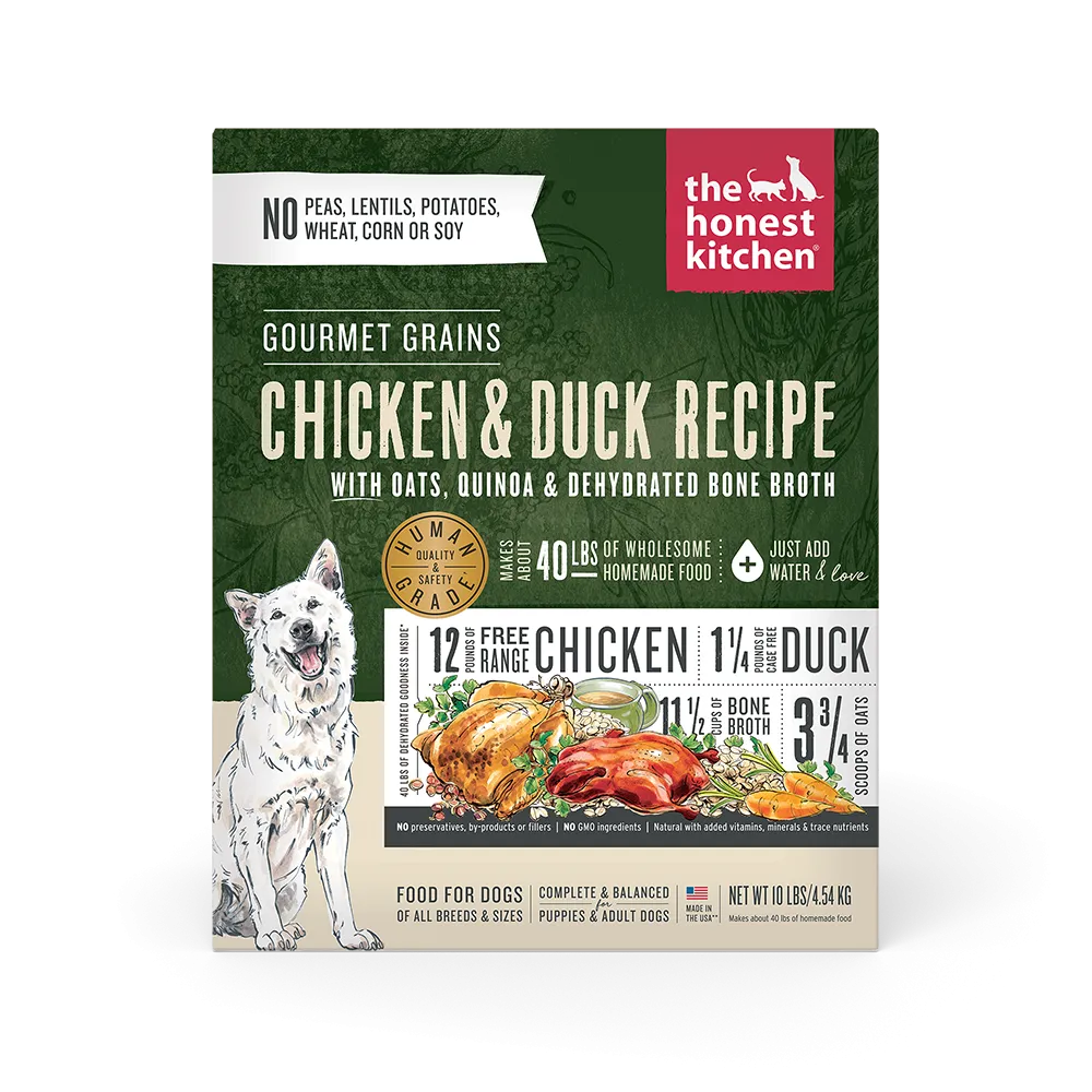 Honest Kitchen Gourmet Grains Chicken & Duck Dog Food 10lb