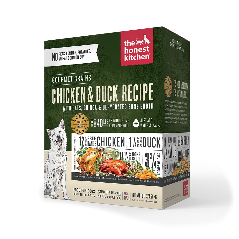 Honest Kitchen Gourmet Grains Chicken & Duck Dog Food 10lb