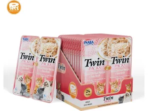 INABA Twin Packs Tuna & Chicken Recipe in Tuna Broth 40g 24 pcs