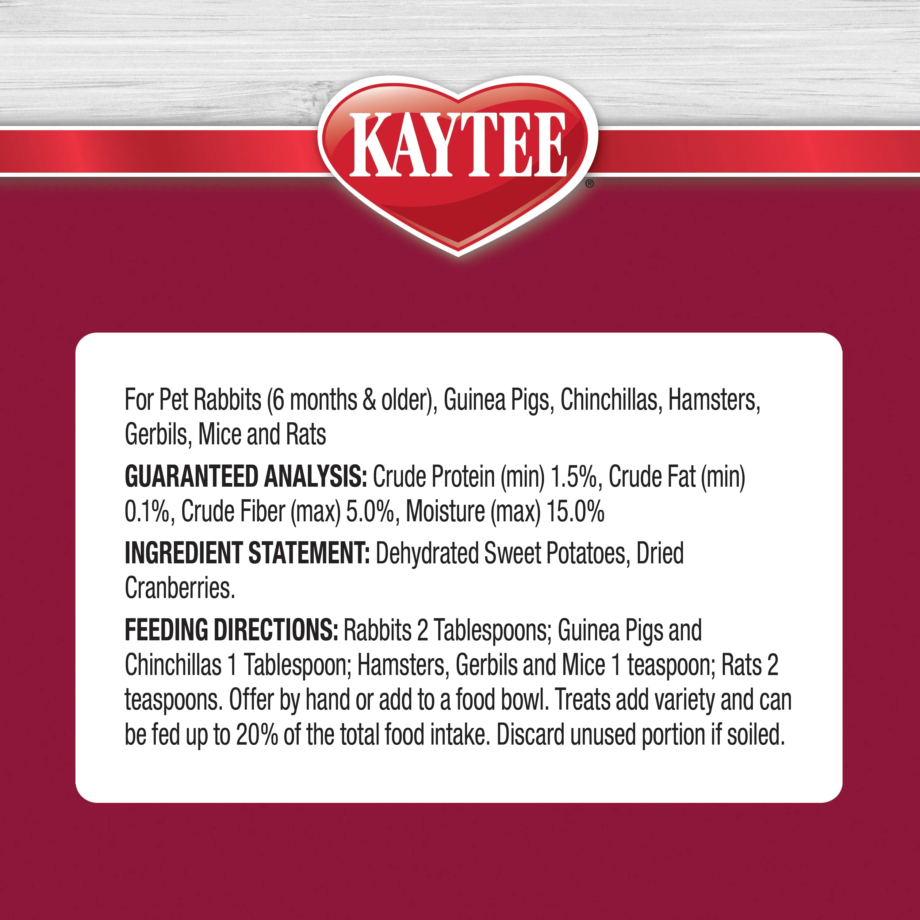 Kaytee Natural Snack Cranberry Sweet Potato