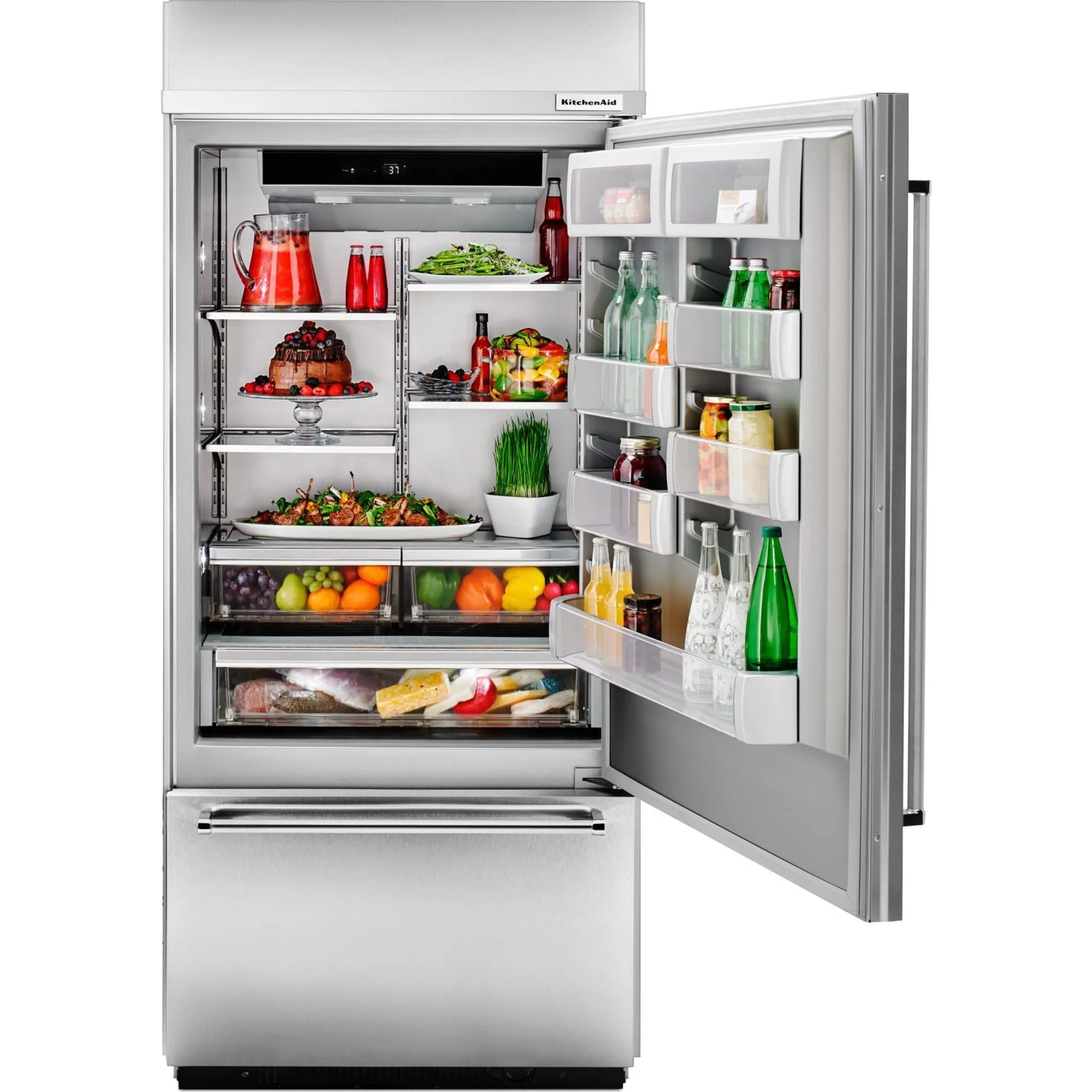 KitchenAid Bottom Mount Fridge (KBBR306ESS) - Stainless Steel