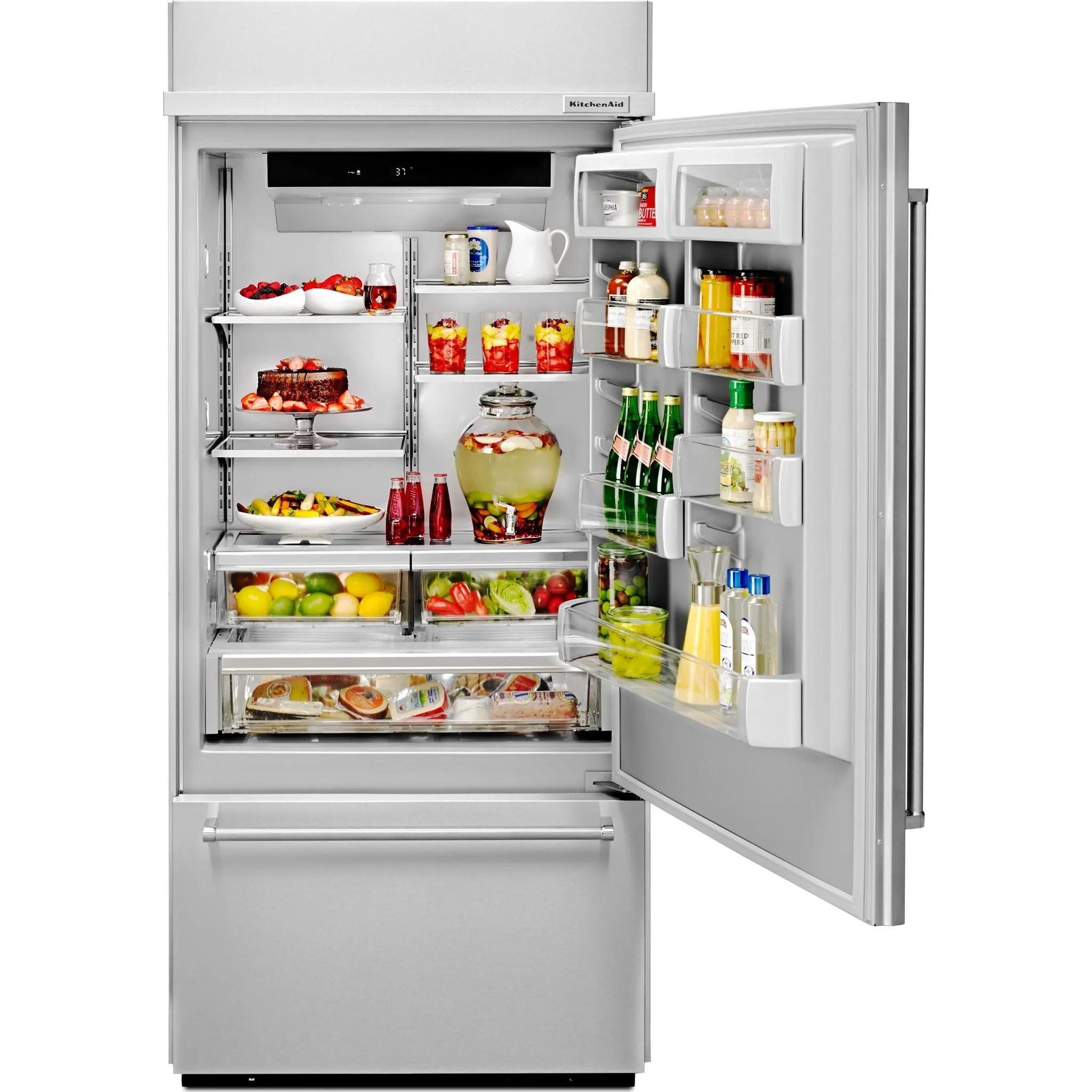 KitchenAid Bottom Mount Fridge (KBBR306ESS) - Stainless Steel