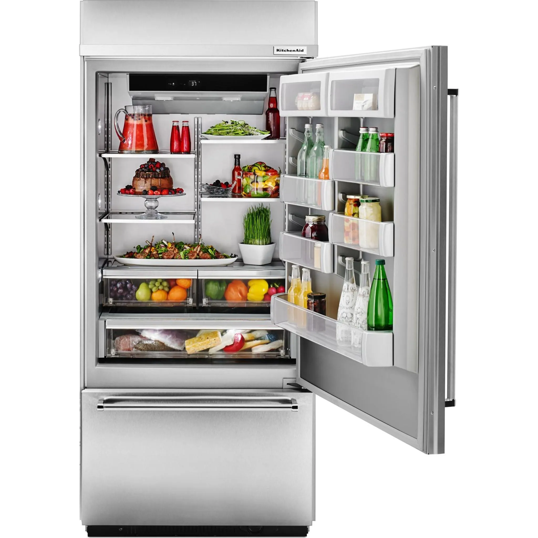 KitchenAid Bottom Mount Fridge (KBBR306ESS) - Stainless Steel