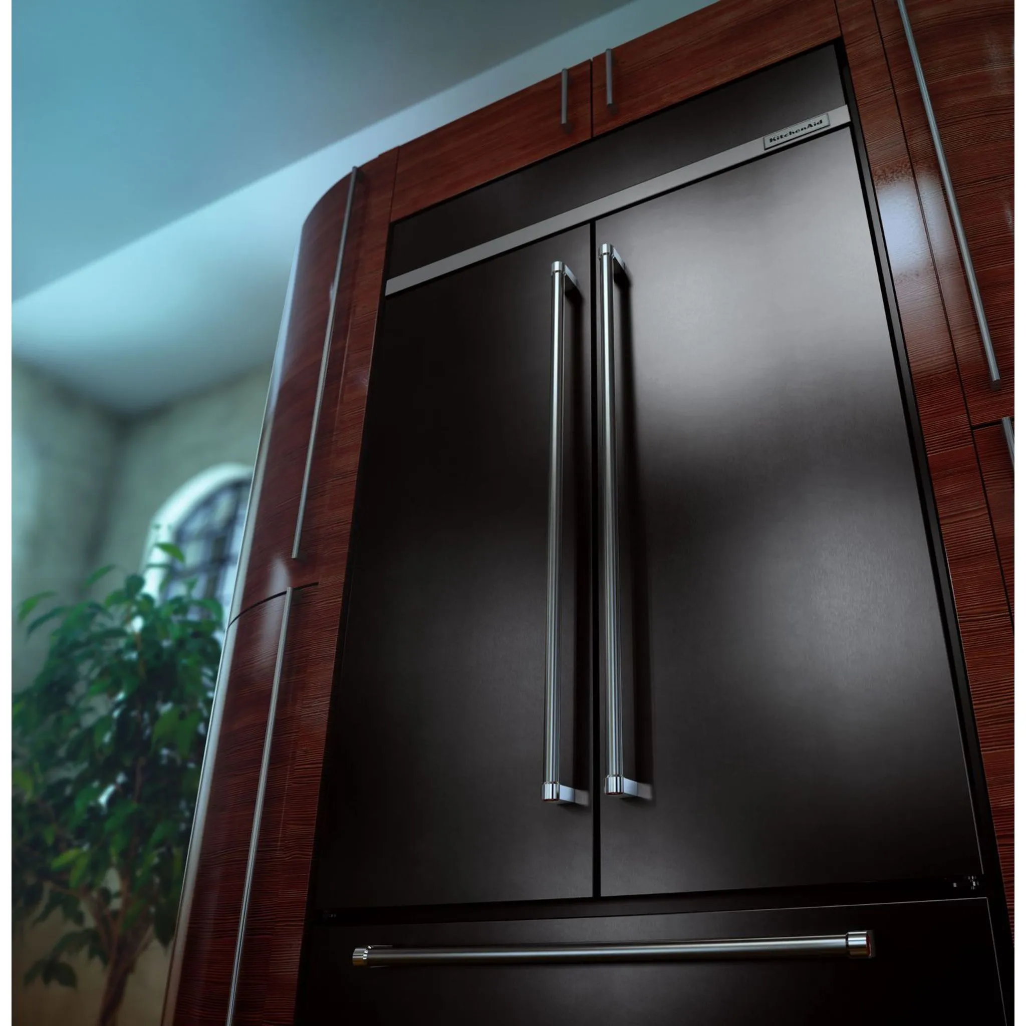 KitchenAid French Door Fridge (KBFN502EBS) - Black Stainless Steel with PrintShield™ Finish