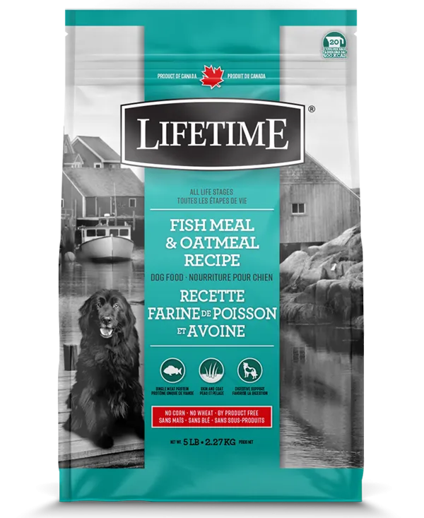 Lifetime All Stages Fish & Oatmeal Dog Food 11.4kg/25lb