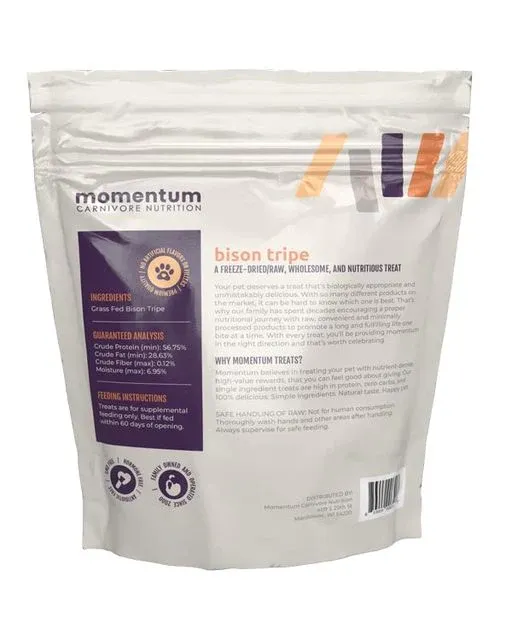 Momentum Freeze-Dried Bison Tripe Dog & Cat Treats 3.5oz