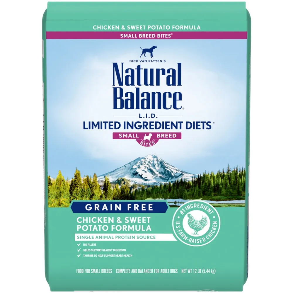 Natural Balance L.I.D. Chicken Sweet Potato Small Breed Bites Dry Dog Food 4lb