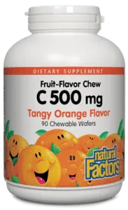 Natural Factors Vitamin C 500 mg Tagy Orange Chewables