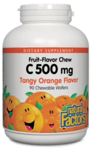 Natural Factors Vitamin C 500 mg Tagy Orange Chewables