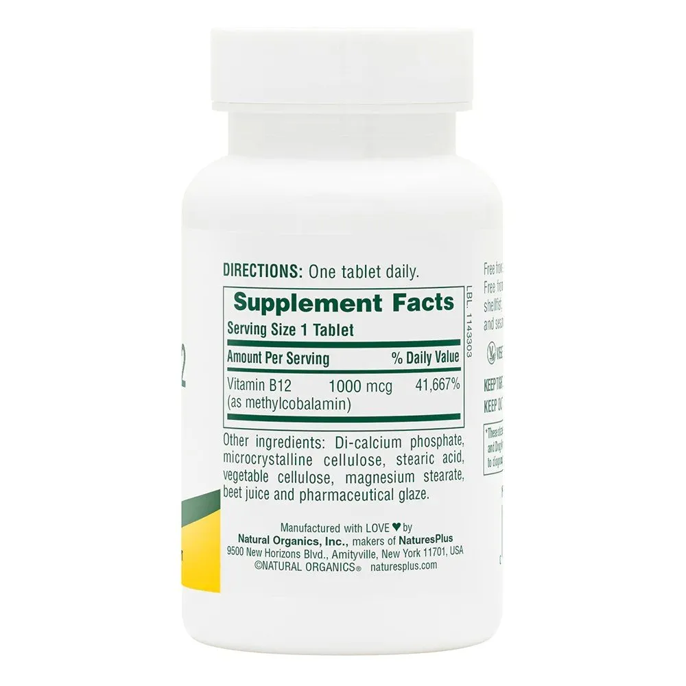 Nature's Plus Vitamin B-12 1000mcg 90 Tablet