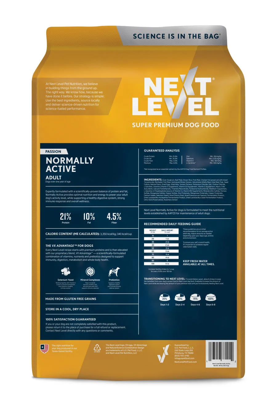 Next Level Normally Active Adult Dry Dog Food