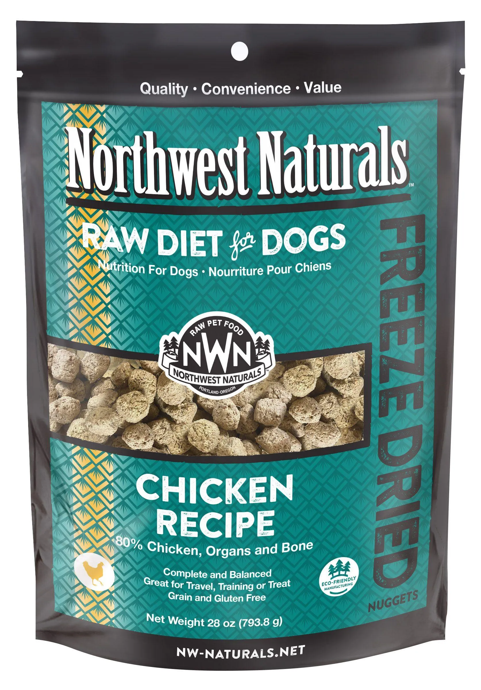 Northwest Naturals Chicken Recipe, Freeze-Dried Raw Dog Food