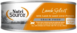 Nutrisource Lamb Select Healthy Grain Free Wet Cat Food - 5.5oz