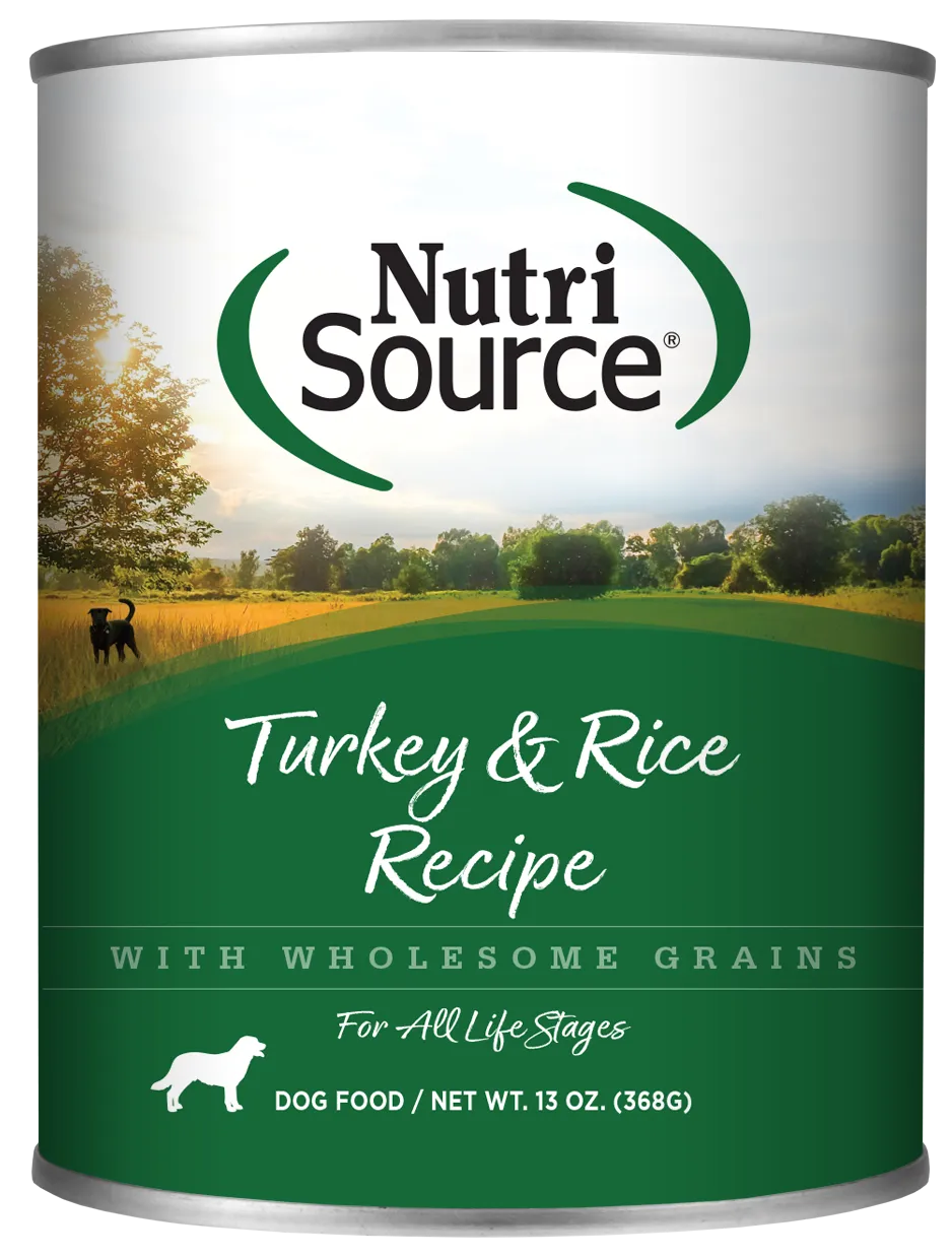 Nutrisource Turkey & Rice Recipe Healthy 13oz Wet Dog Food