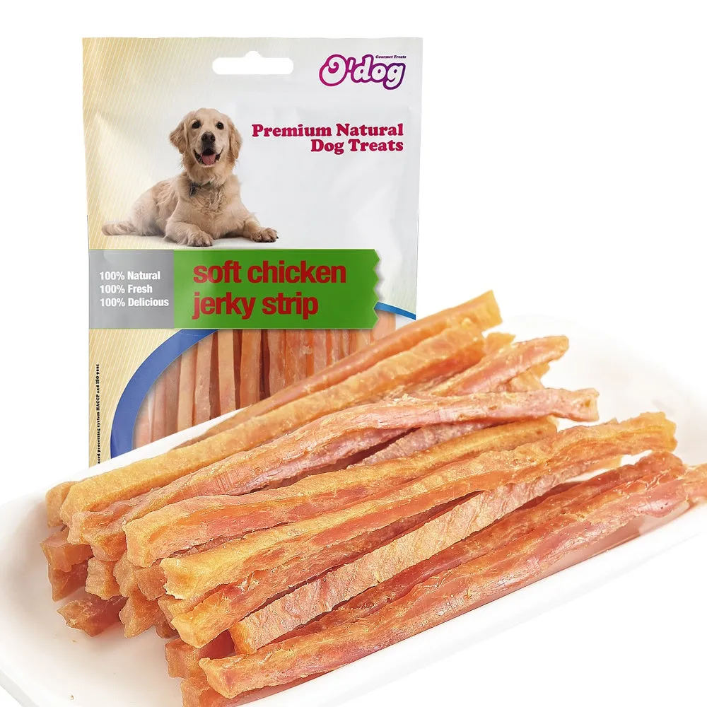 O'dog Soft Chicken jerky Strips 100G