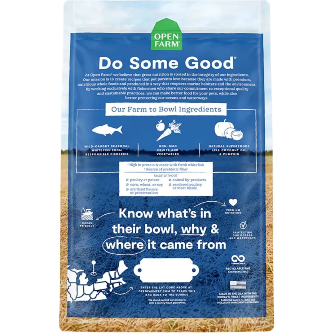 Open Farm Catch-of-the-Season Whitefish Grain-Free Dry Dog Food 22lb