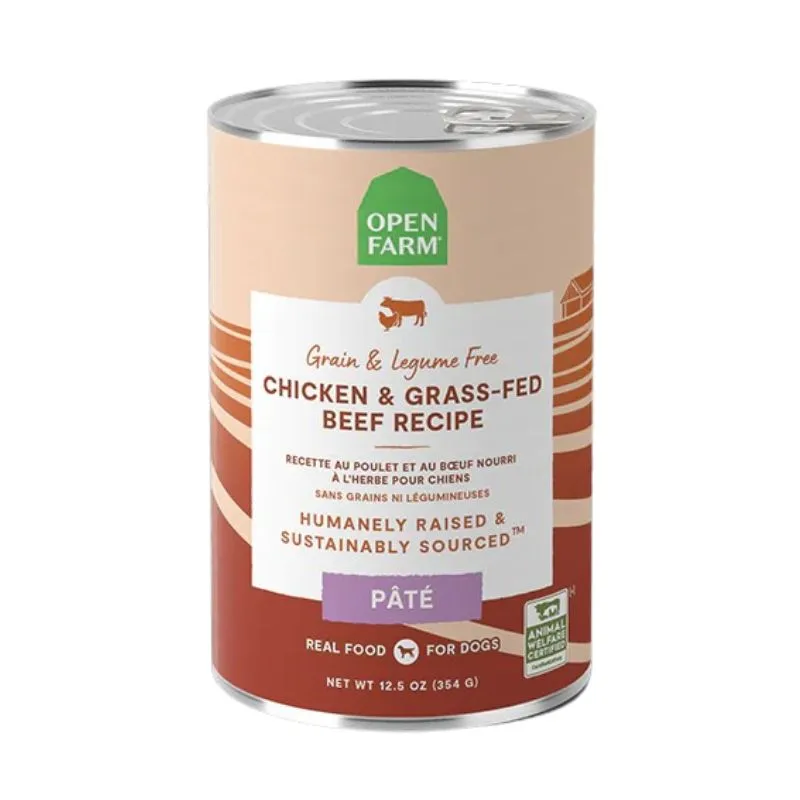 Open Farm Grain Free Chicken Beef Pate Wet Dog Food 12.5oz