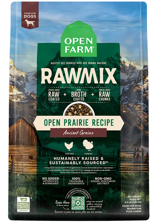 Open Farm Open Prairie Ancient Grains RawMix for Dogs 3.5lb