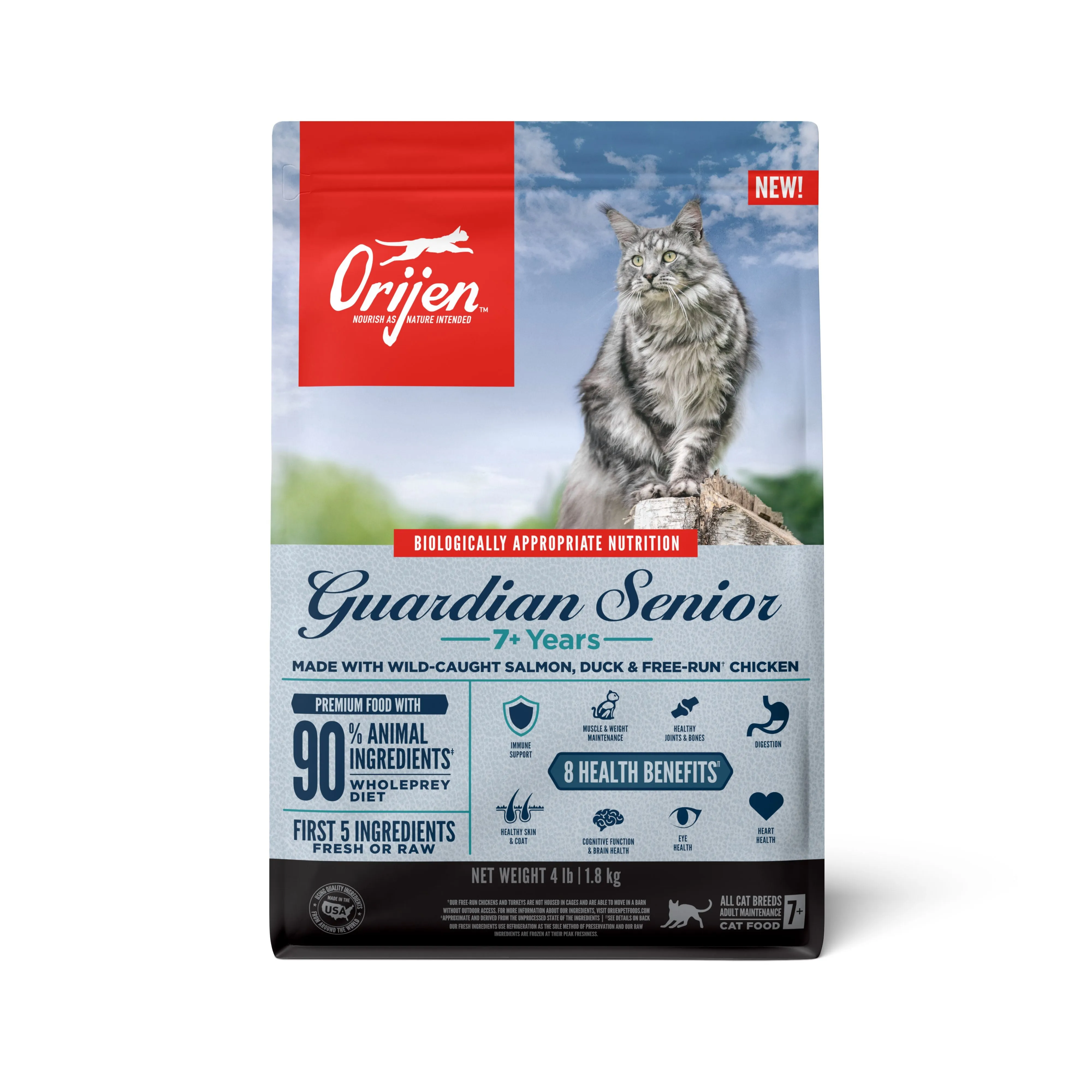 ORIJEN Guardian Senior Biologically Appropriate Dry Cat Food 1.8kg^^^