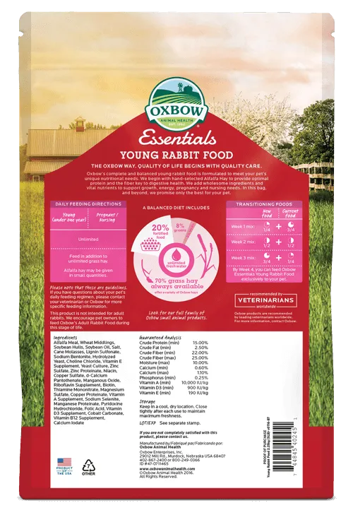 Oxbow Essentials - Young Rabbit Food