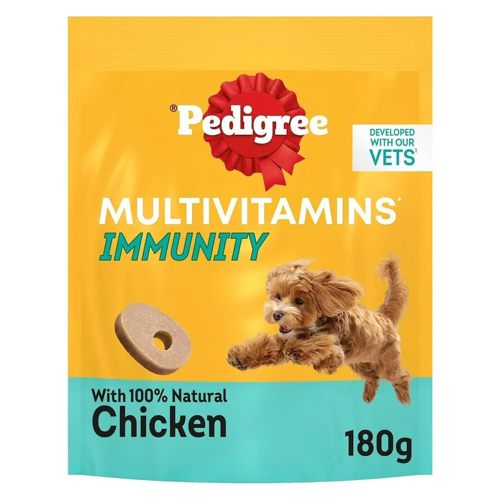 Pedigree 180g Multivitamins Immunity 30 Soft Dog Chews