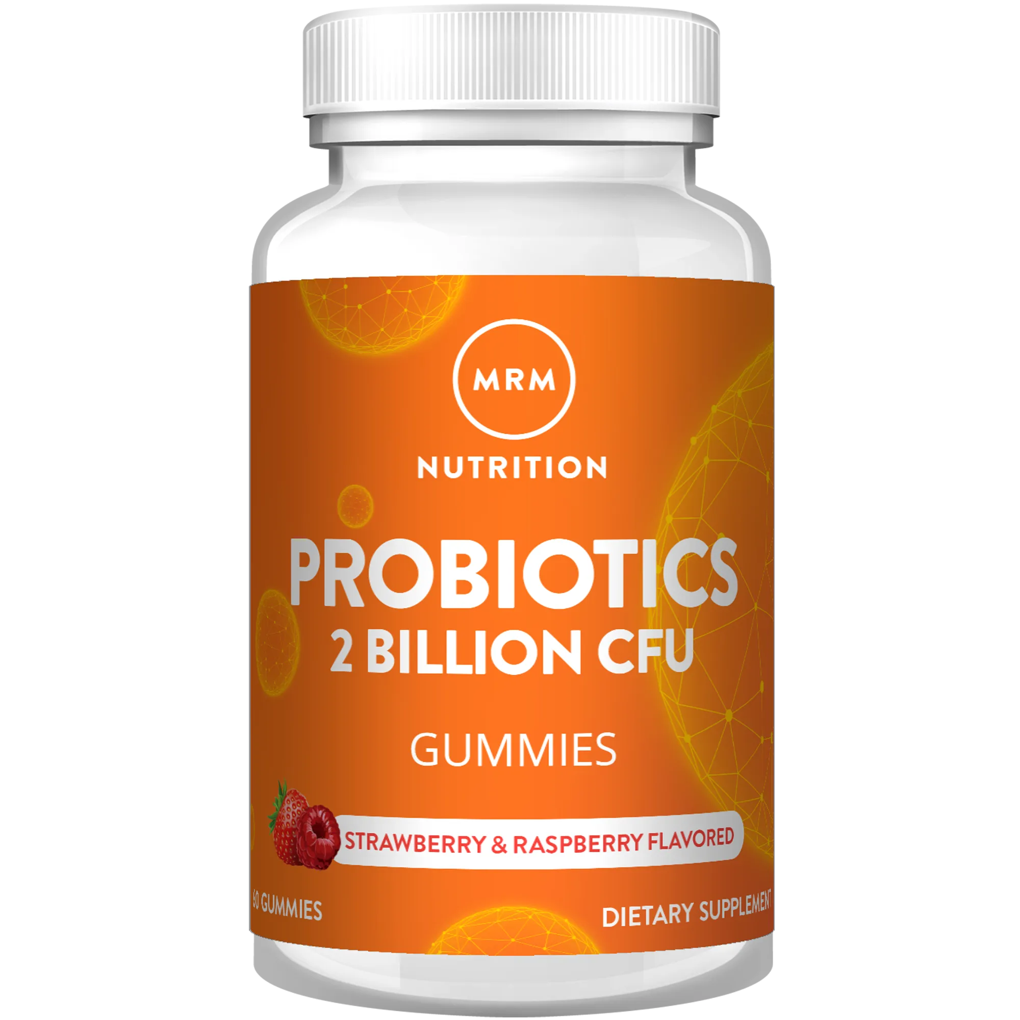 Probiotics Gummies | 2 Billion CFU | Natural Strawberry & Raspberry Flavored | 30 servings