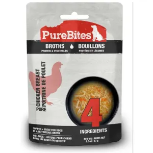 PureBites Broths Chicken & Vegetables Food Topper for Dogs (2 oz, 18-Pack)